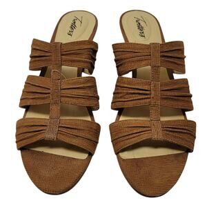 Trotters Damen Mia Slides CognacWedge Strappy Summer Women's Sandal 9N